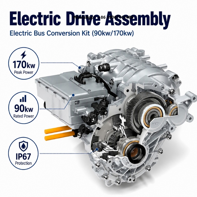 Ev Electric Motor Conversion Kit Car - 170kw Peak Power Electric Car Conversion
